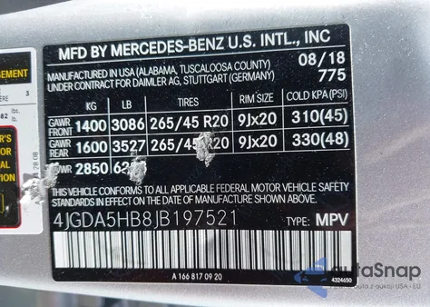 2018 Mercedes-Benz Gle 350 4Matic z USA, uszkodzony, nr VIN 4JGDA5HB8JB197521